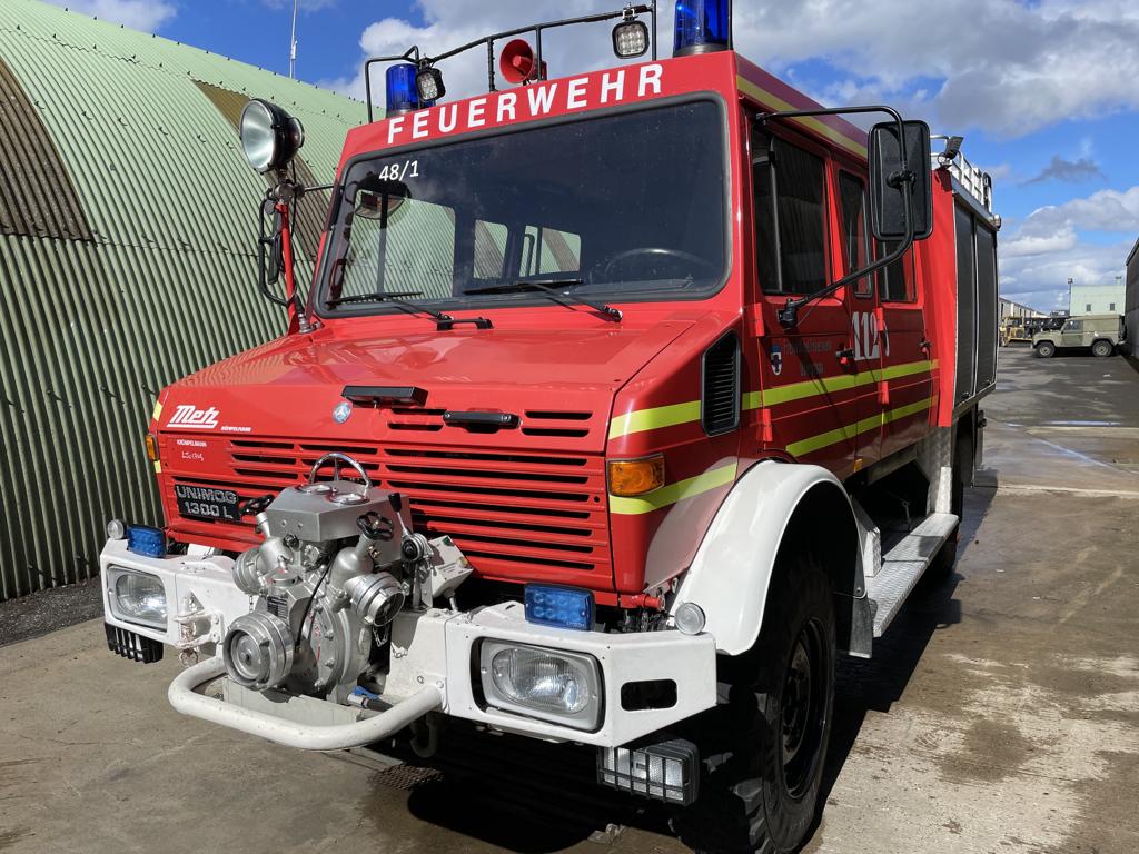 Mercedes Unimog U1300L Crew Cab 4x4 Fire Engine - Govsales of mod surplus ex army trucks, ex army land rovers and other military vehicles for sale