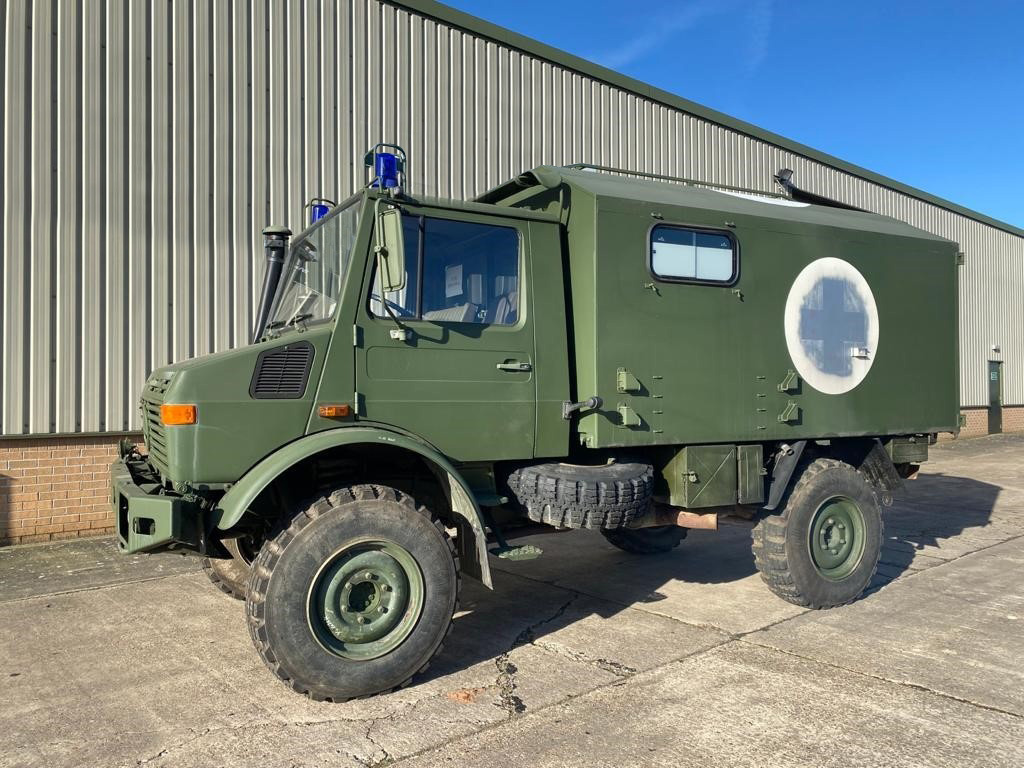 Mercedes Benz Unimog U1300L 4x4 Ambulance - Govsales of mod surplus ex army trucks, ex army land rovers and other military vehicles for sale